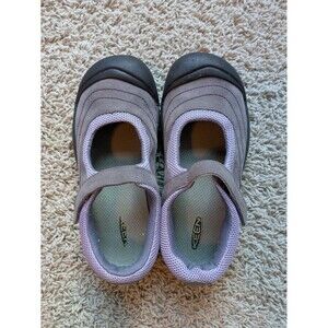 Keen Womens 6 Mary Janes Pale Lavender Black  Sandals Shoes Hook Latch Strap